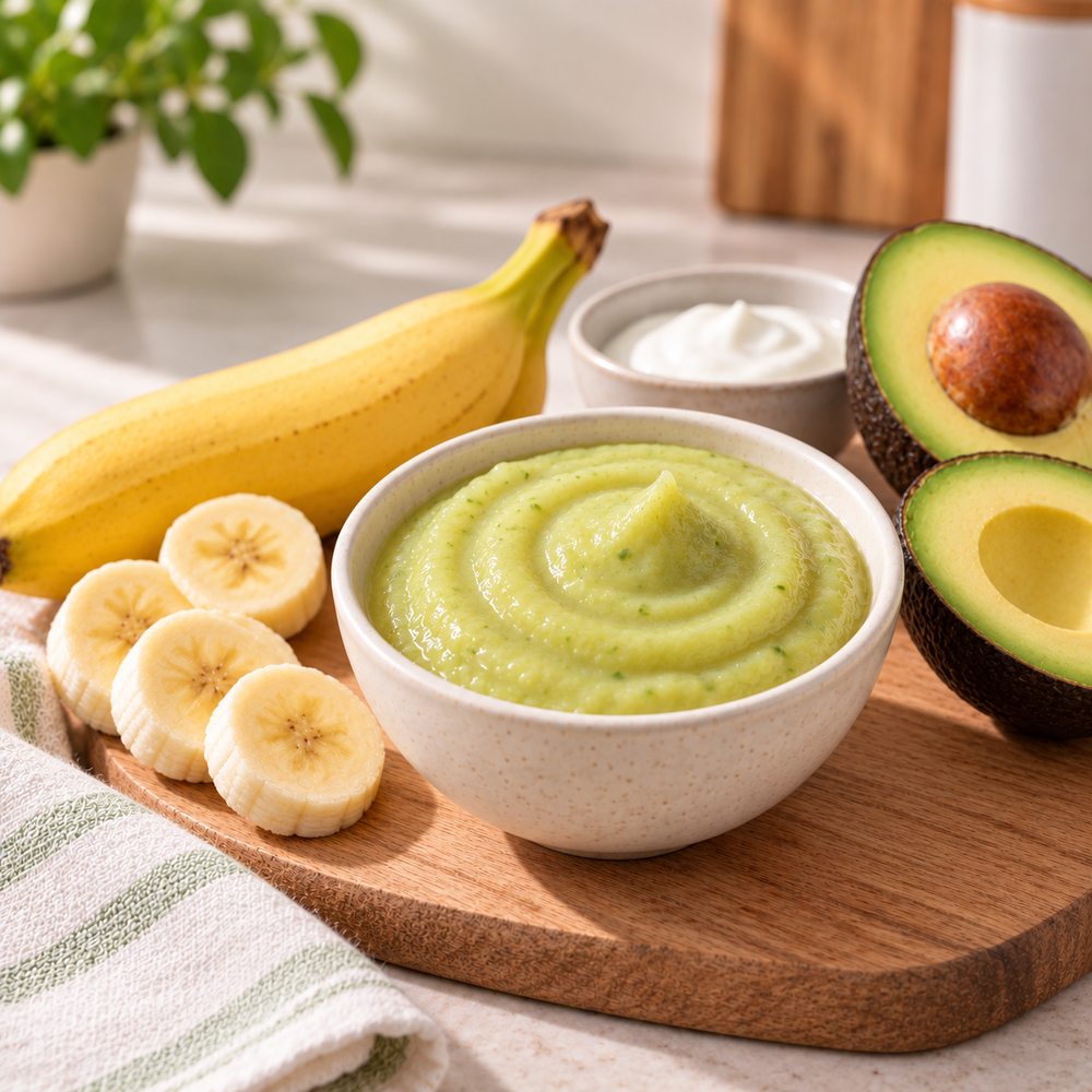 Avocado, banaan & yoghurt