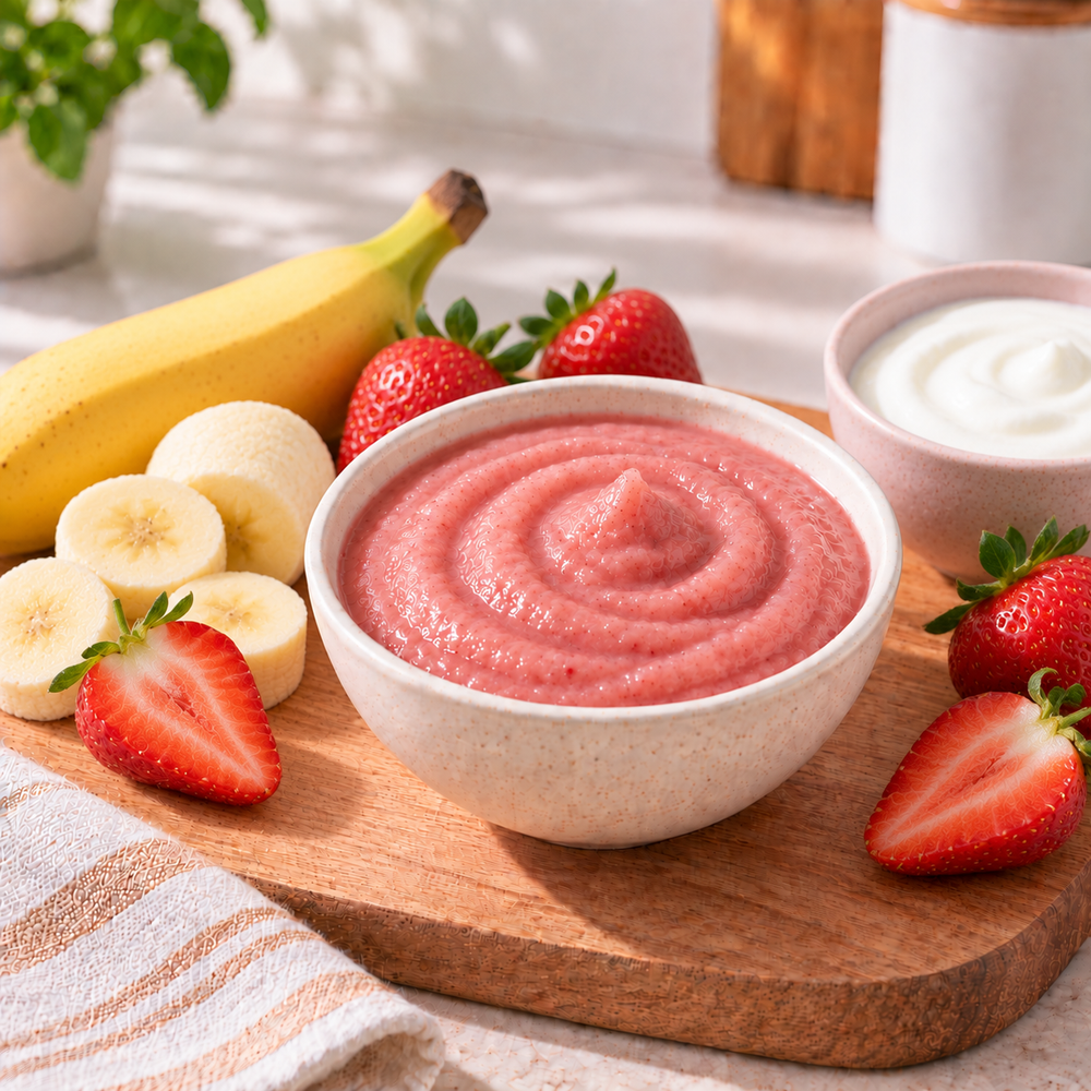 Banaan, aardbei & yoghurt