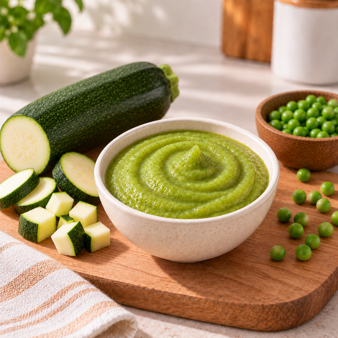 Courgette & erwtjes