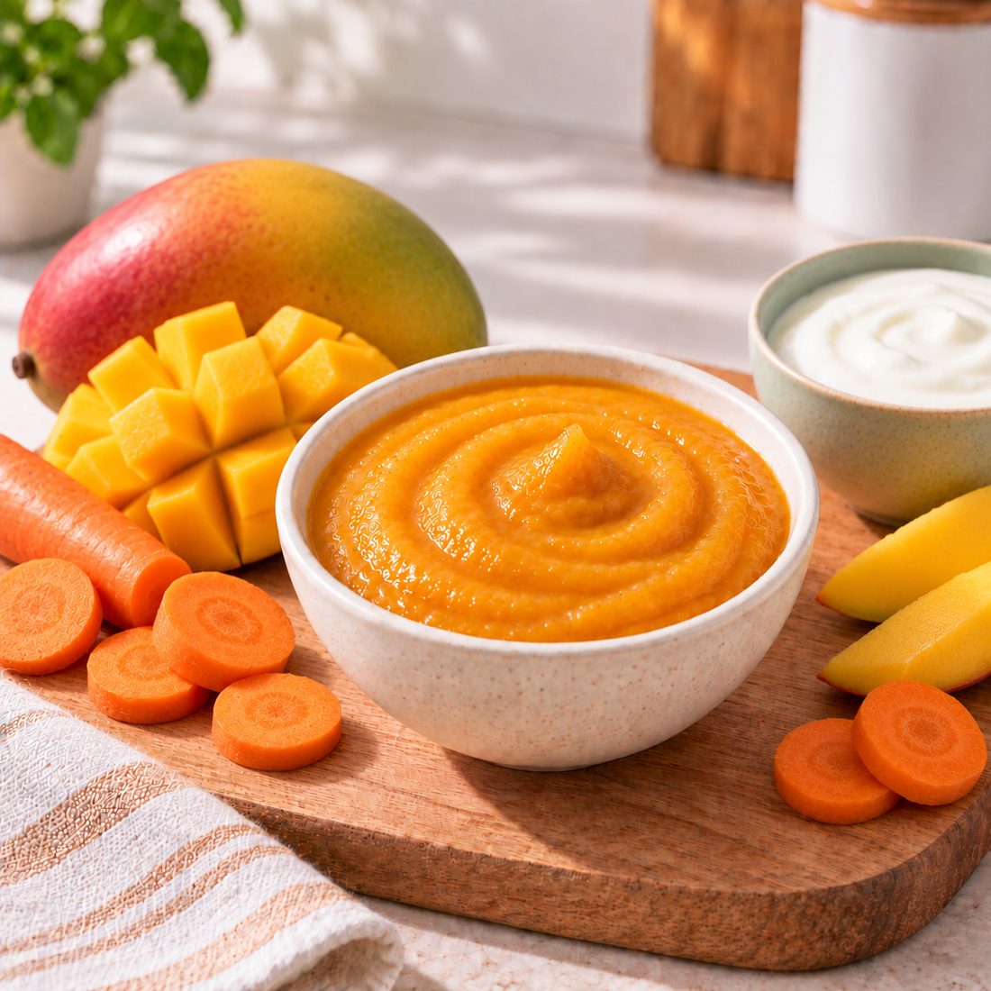 Mango, wortel & yoghurt
