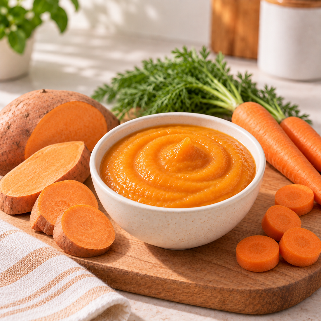 Zoete aardappel & wortel