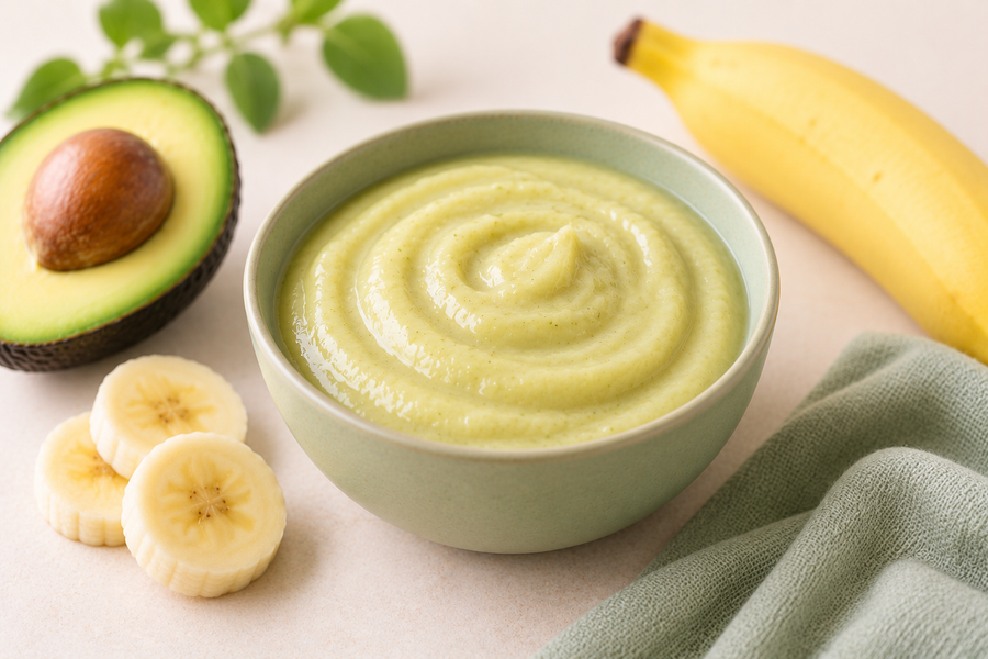 Avocado banaan yoghurt