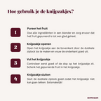 Uitleg voor het gebruiken van de herbruikbare Heppiekids knijpzakjes
