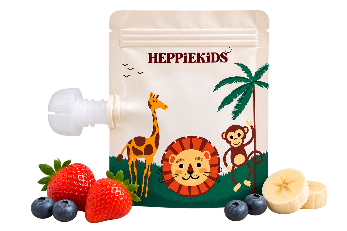 Herbruikbare knijpzakjes van Heppiekids