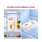 Moedermelk bewaarzakjes geschikt voor koelkast en vriezer