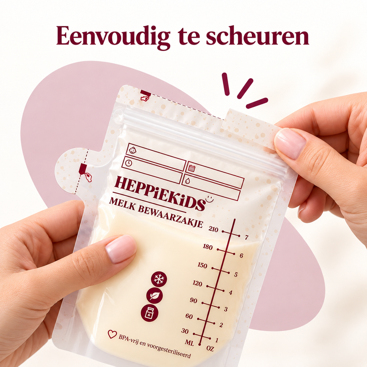 Moedermelk eenvoudig uitschenken via de handige schenktuit