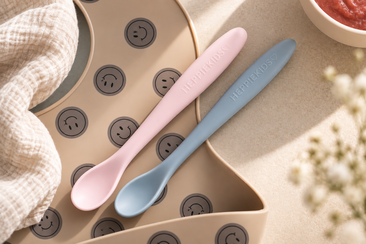 HeppieKids siliconen babylepel met babyhapje